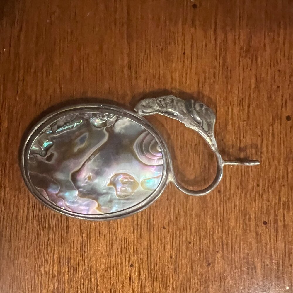 Abalone Shell Pendant in Sterling Silver
